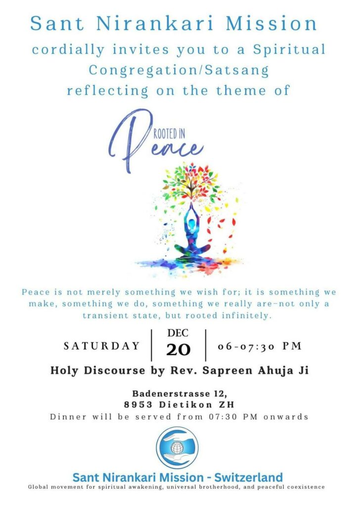 Sant Nirankari Mission, Discourse on Peace, Dietikon, 20.Dec.2025